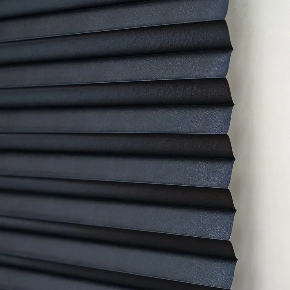 Achim Home Furnishing: Window Shades Room Darkening Vinyl Cordless Black Pleated
